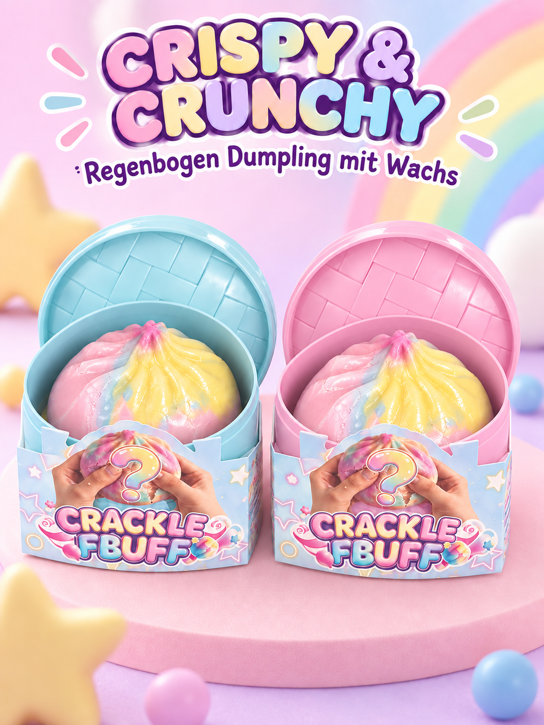 🌈 Crispy & Crunchy Regenbogen-Dumpling mit Wachs