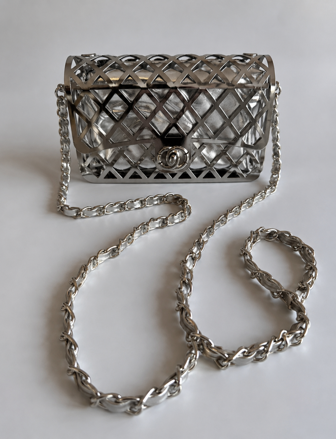 Enrico coveri Abendtasche - Silber (Abend Taschen VC2034)