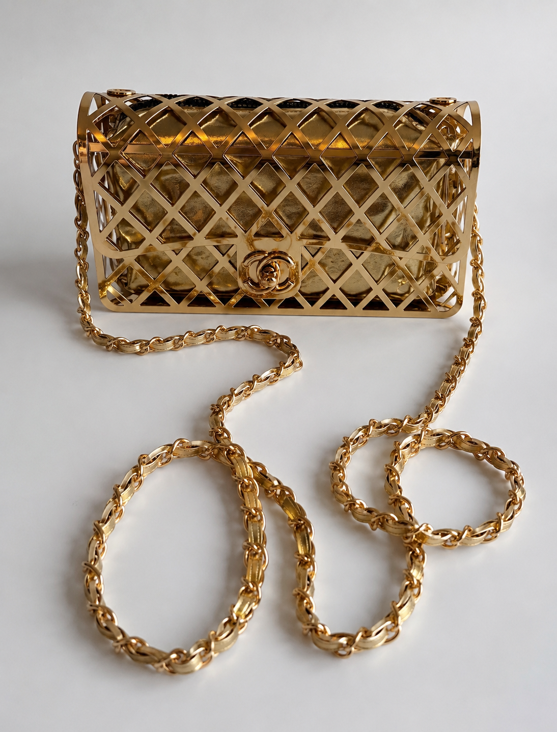 Enrico Coveri Abendtasche - Gold (Abend Taschen VC2035)