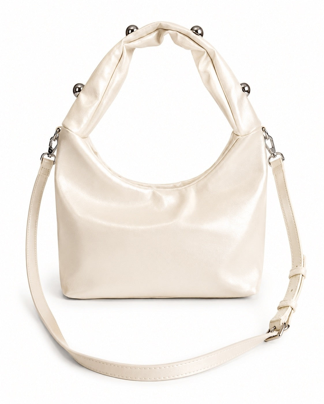 Elegante Damen Handtasche von Valentino Creations (VC2018 30x16x8) - Offwhite