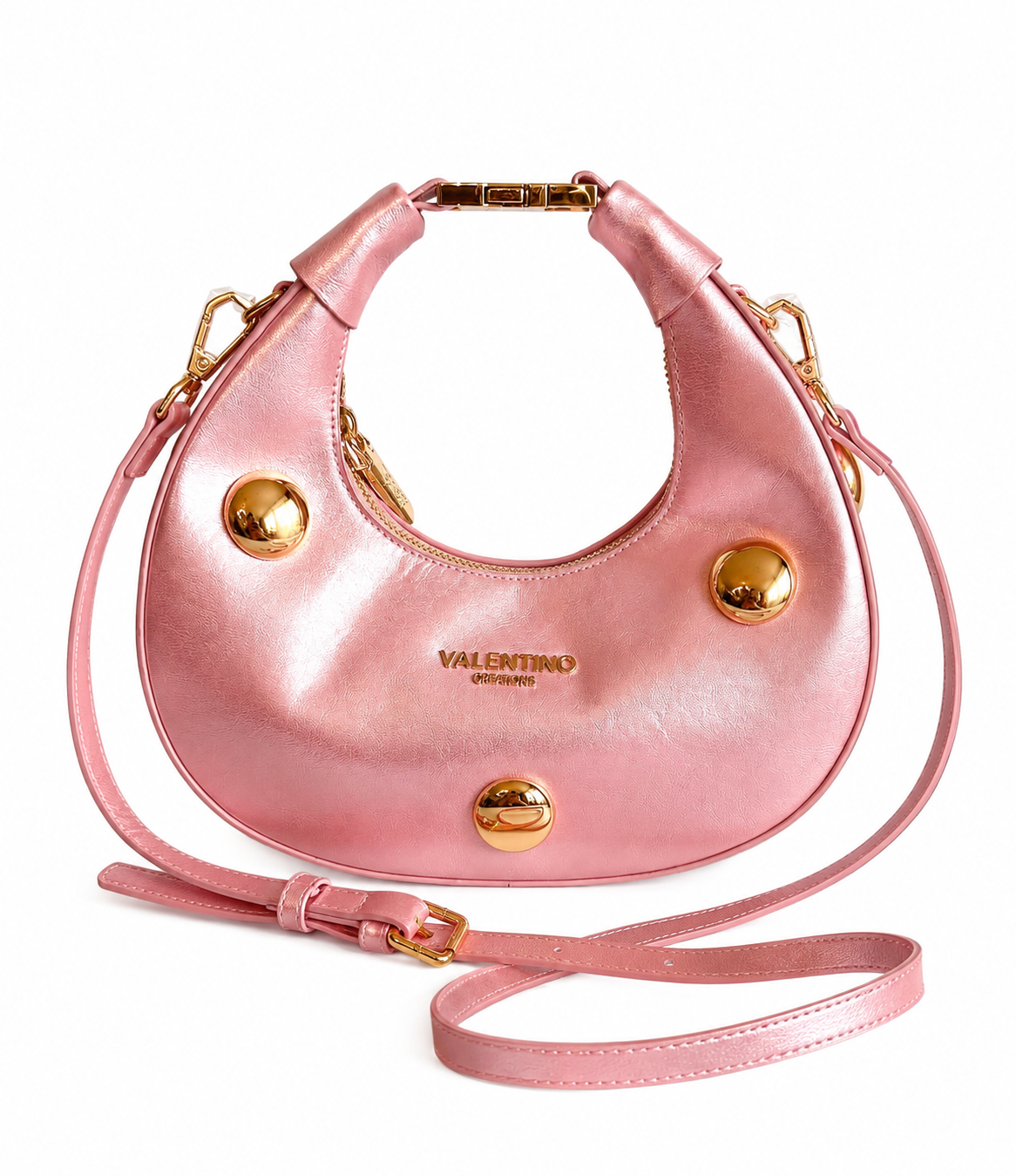 Elegante Damen Henkeltasche von Valentino Creations (26x24x7) - Rosa