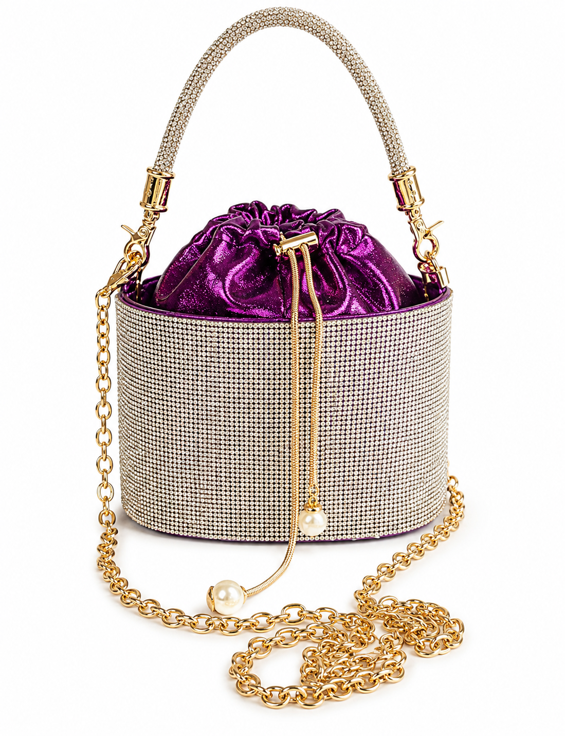 Tom & Eva Abendtasche - Violett-silber (Abend Taschen VC2031)