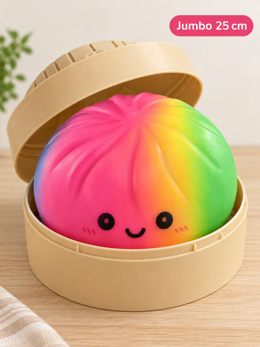🌈 Jumbo XXL Regenbogen-Dumpling – 25 cm