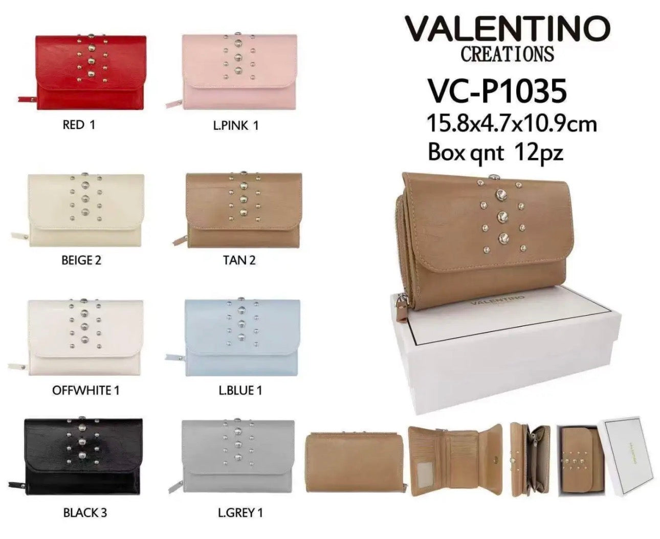 Valentino Creations Geldbörse / Portemonnaie in Hellblau