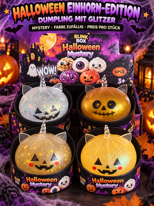 🦄🎃 Halloween-Einhorn-Dumpling mit Glitzer