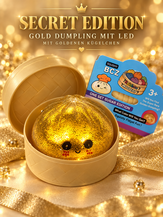 ✨👑 Gold-Dumpling mit LED – Secret Edition