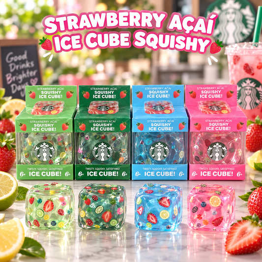 Nee Doh Ice Cube Squishy – Strawberry Açaí Edition 🍓🧊