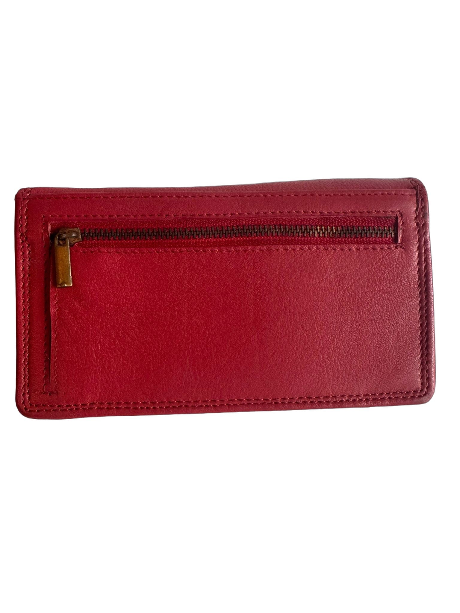 Hochwertige Unisex Geldbörse aus Kalbsleder (Unisex Geldbörse 16x10x3 aa) - Rot