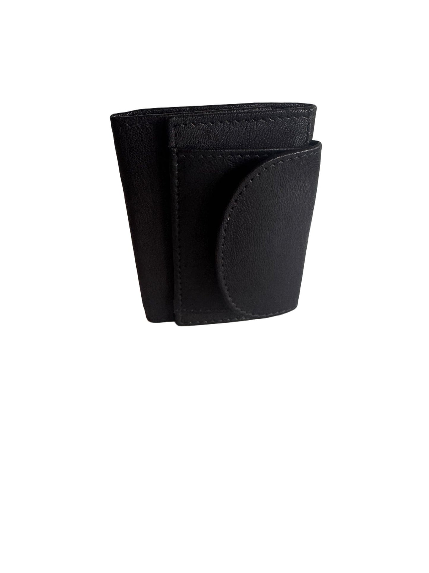 Hochwertige Unisex Geldbörse aus Kalbsleder (Unisex Geldbörse 9.5x7x1) - Schwarz