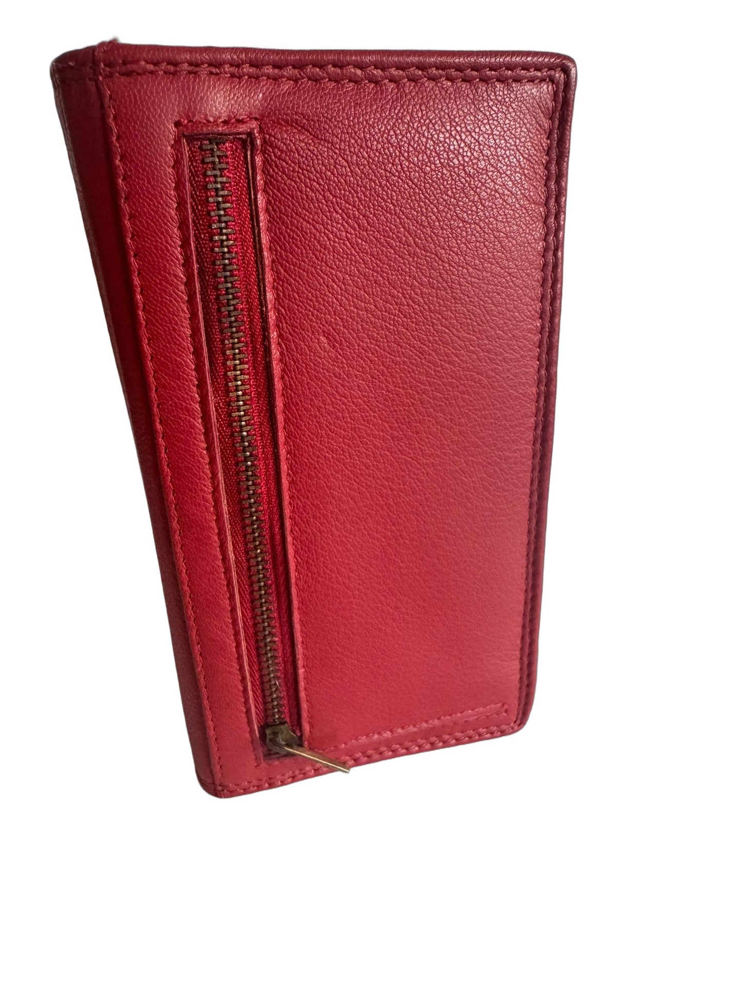 Hochwertige Unisex Geldbörse aus Kalbsleder (Unisex Geldbörse 16x10x3 ee) - Rot