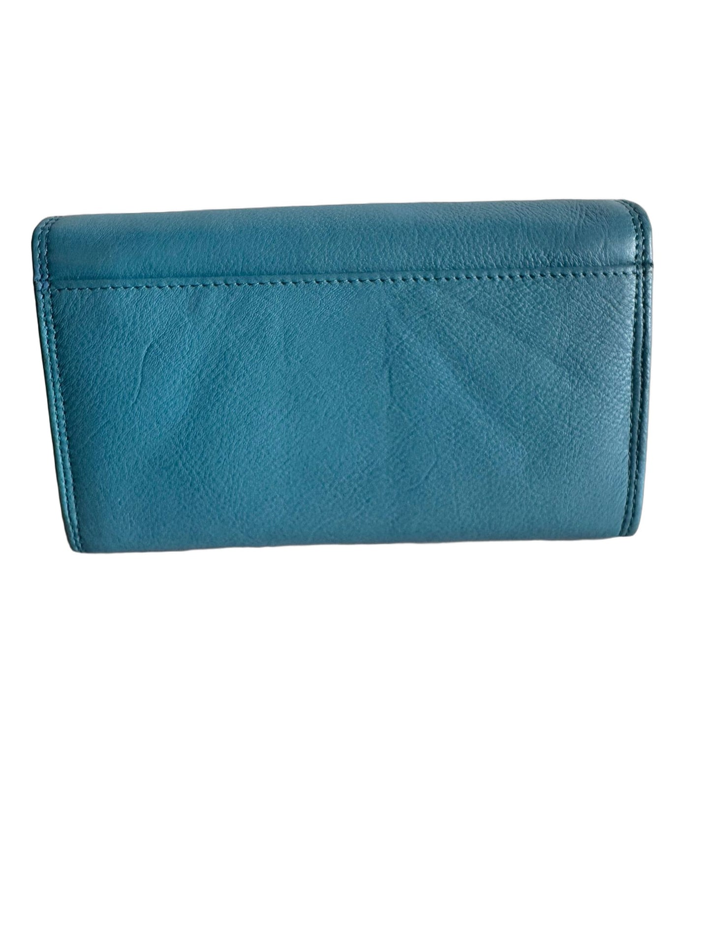 Hochwertige Unisex Geldbörse aus Kalbsleder (Unisex Geldbörse 17x11x2) - Türkis_Blau