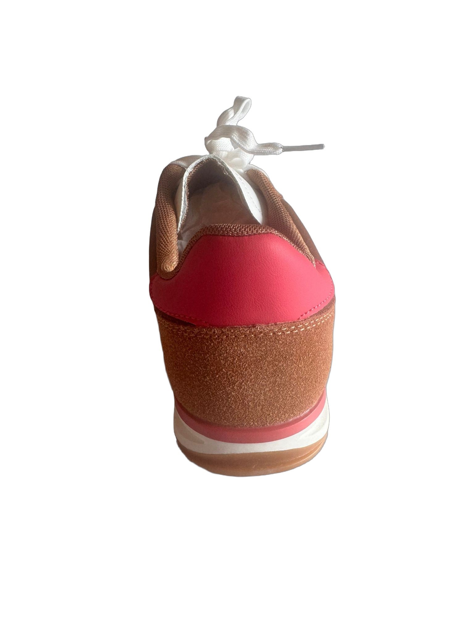 Damen Retro-Sneaker in Braun mit Pink