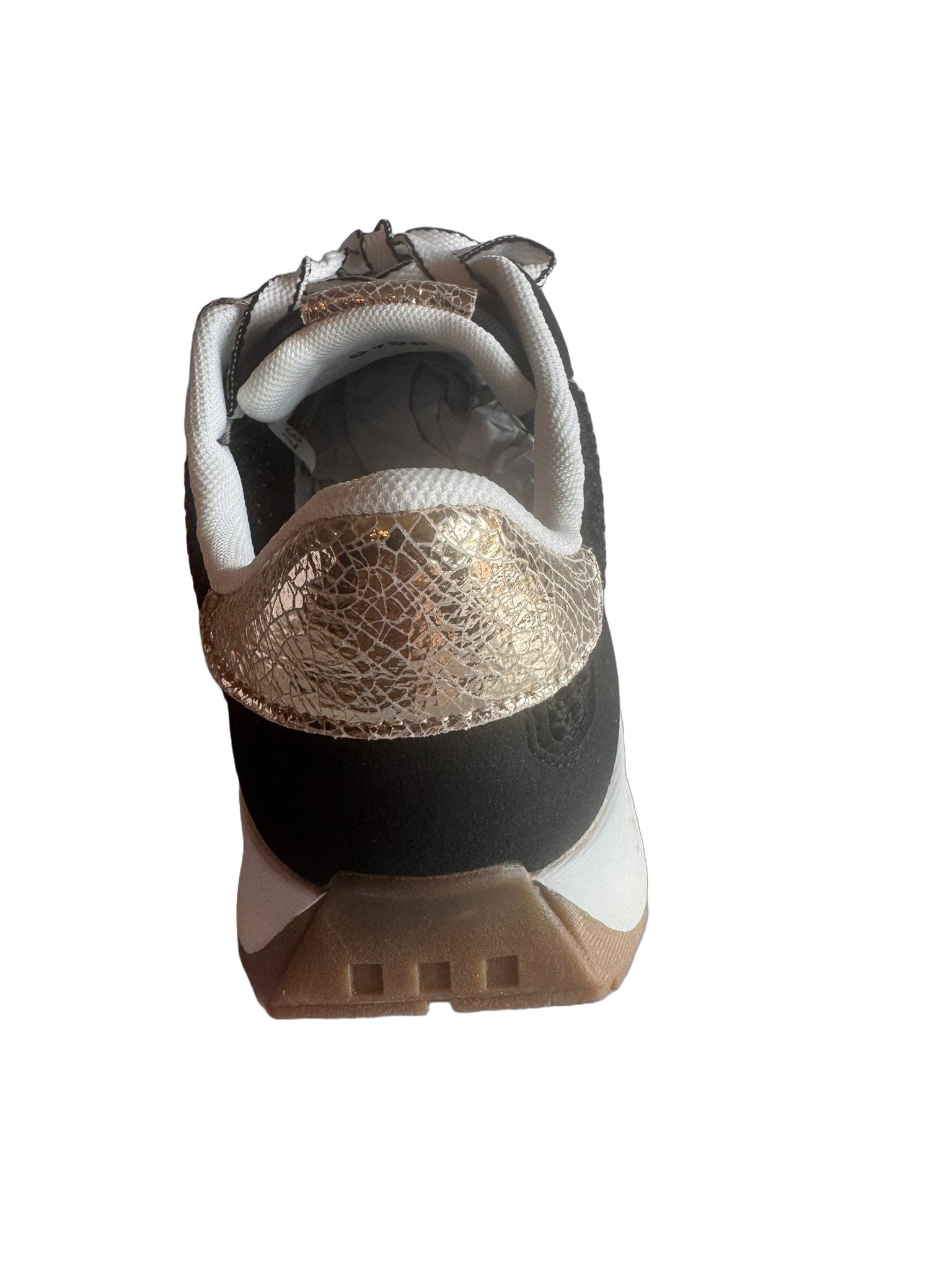 Damen Retro-Sneaker in Schwarz-Gold