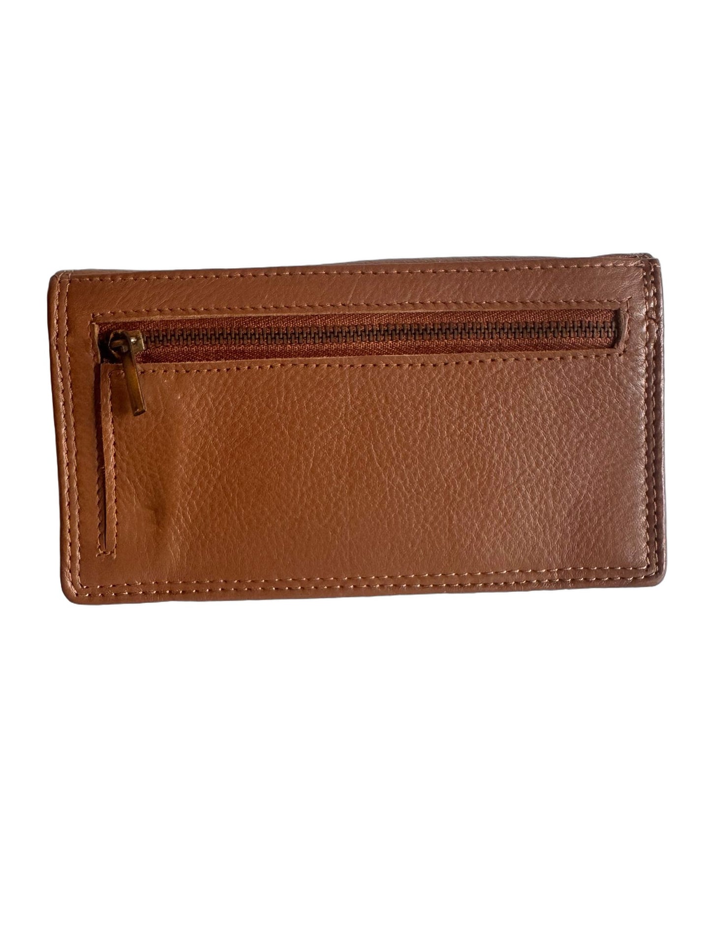 Hochwertige Unisex Geldbörse aus Kalbsleder (Unisex Geldbörse 16x9x4) - Braun_Cognac