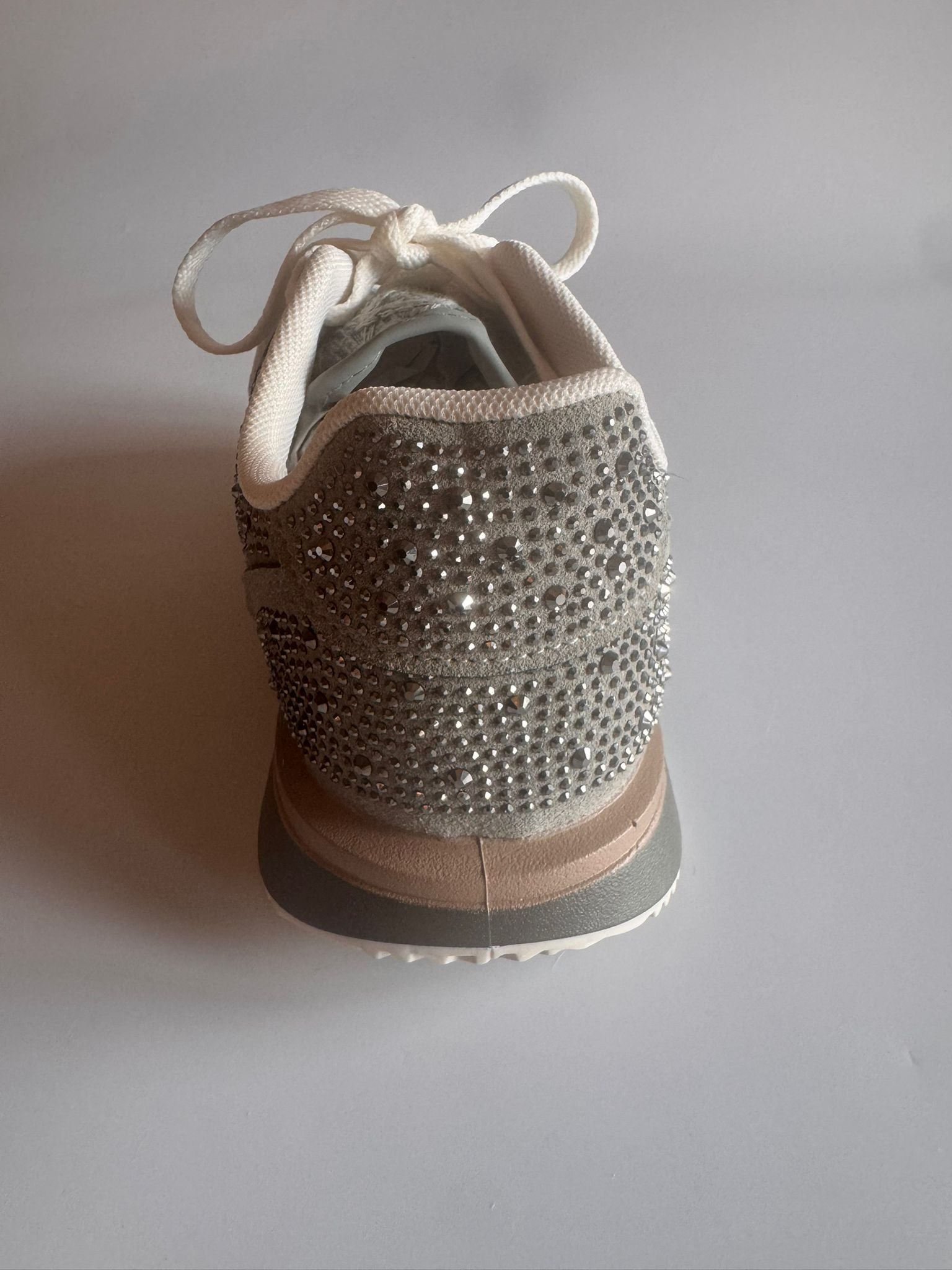 Damen Retro-Sneaker mit Strass in Grün