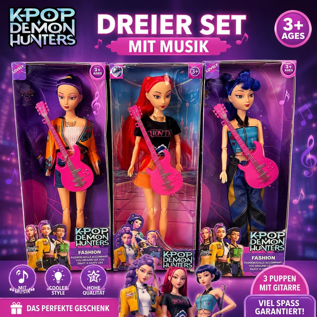 K-POP Demon Hunters Dreier-Set – Mit Musik (K POP Demon Hunters Dreier Set) - Standard