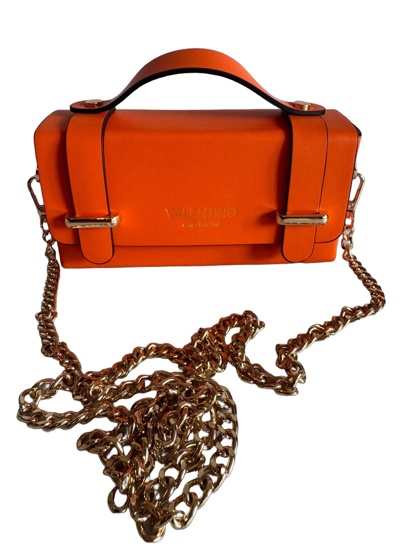 Elegante Damen Umhängetasche von Valentino Creations (V853 18x5x9) - Orange