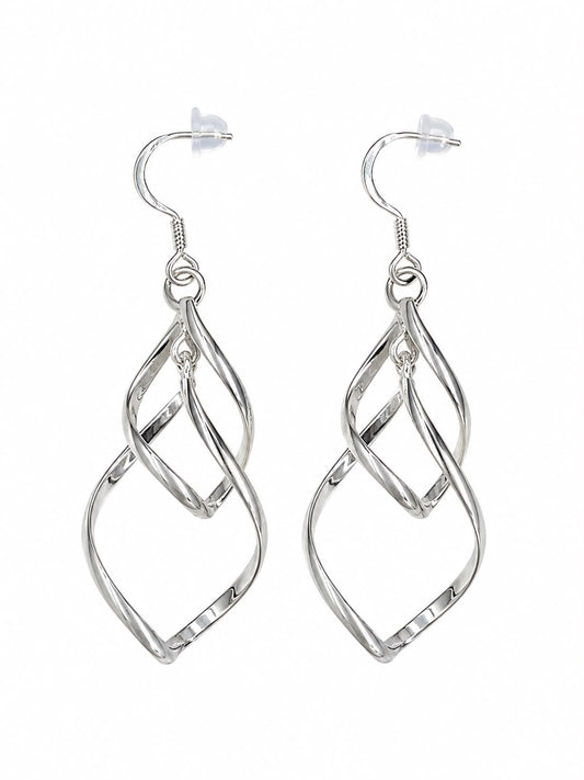 925 Silber Ohrhänger – Elegantes Blatt-Design (Blatt Ohrhaenger)