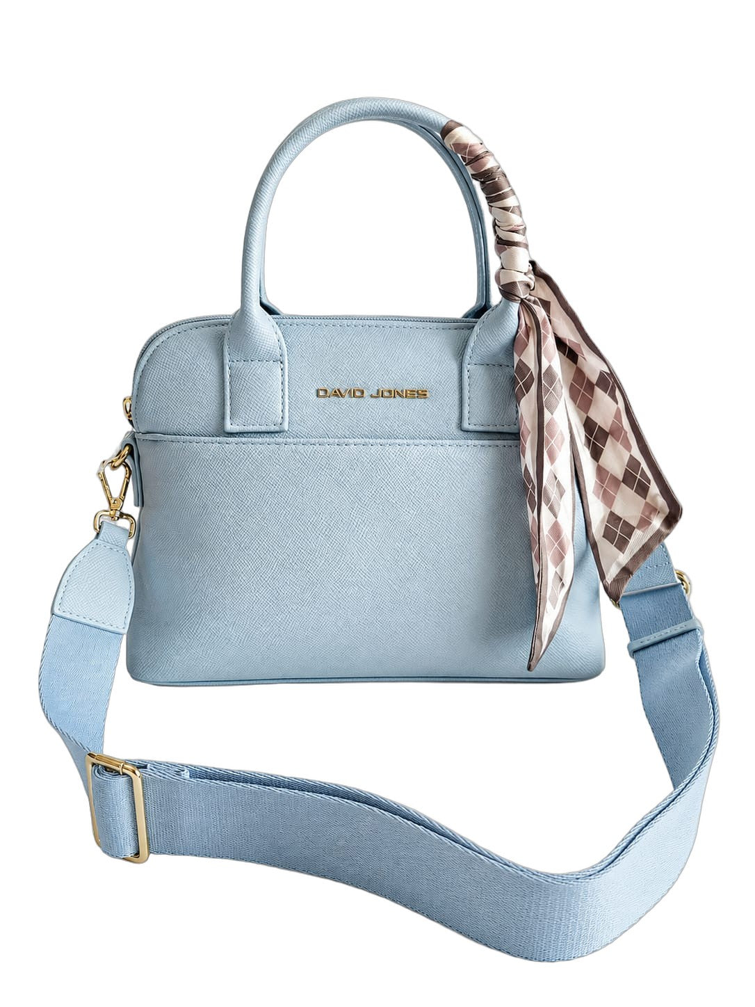 Elegante Damen Henkeltasche von David Jones (28x21) - Hellblau