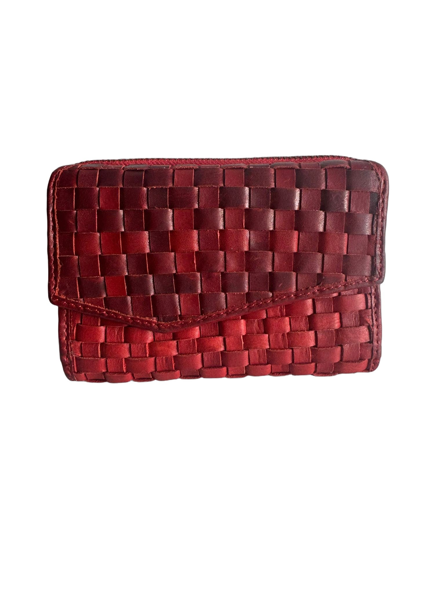 Hochwertige Unisex Geldbörse aus Kalbsleder (Unisex Geldbörse 14x10x3) - Rot