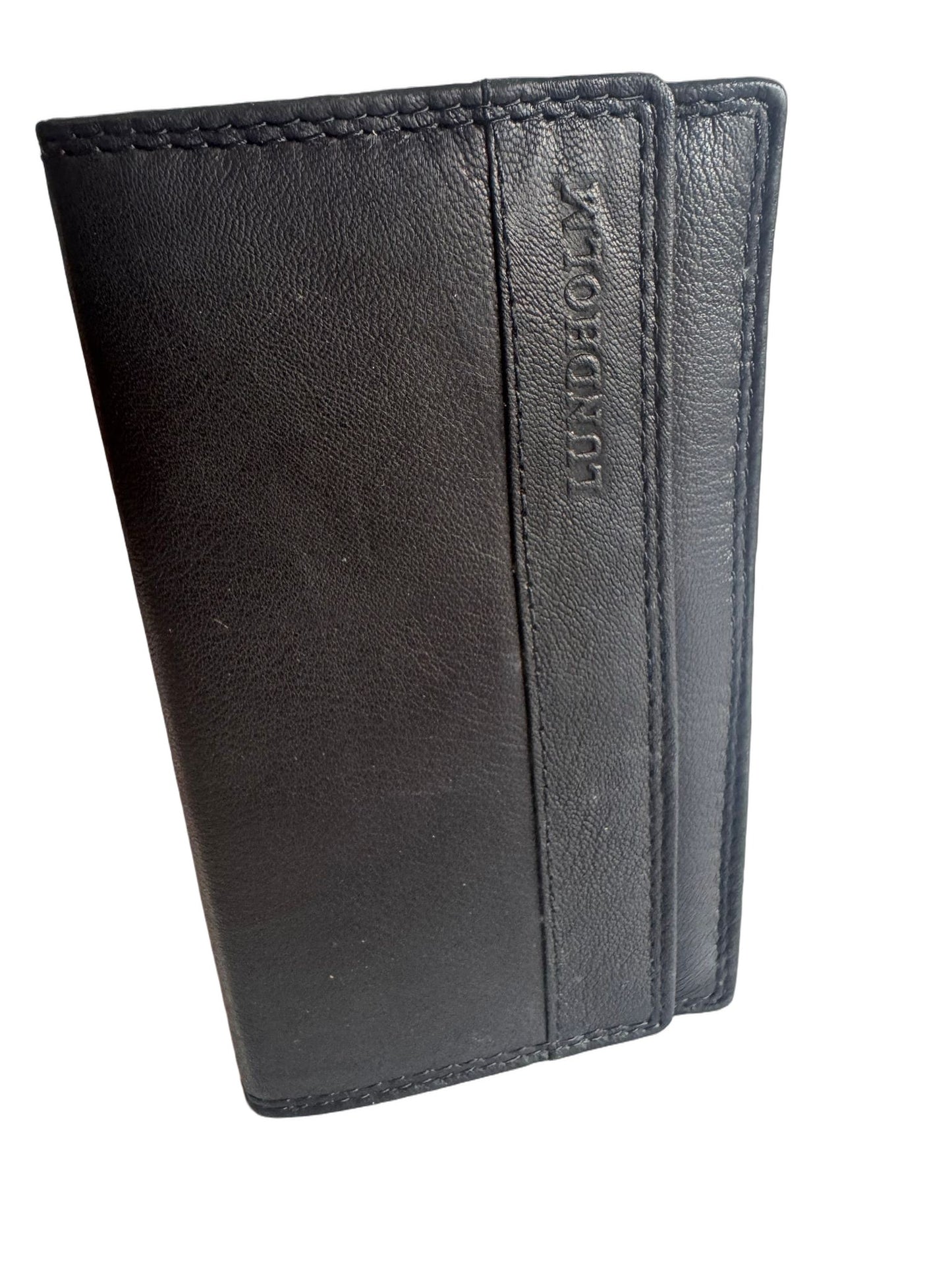 Hochwertige Unisex Geldbörse aus Kalbsleder (Unisex Geldbörse 16x10x3 tt) - Schwarz