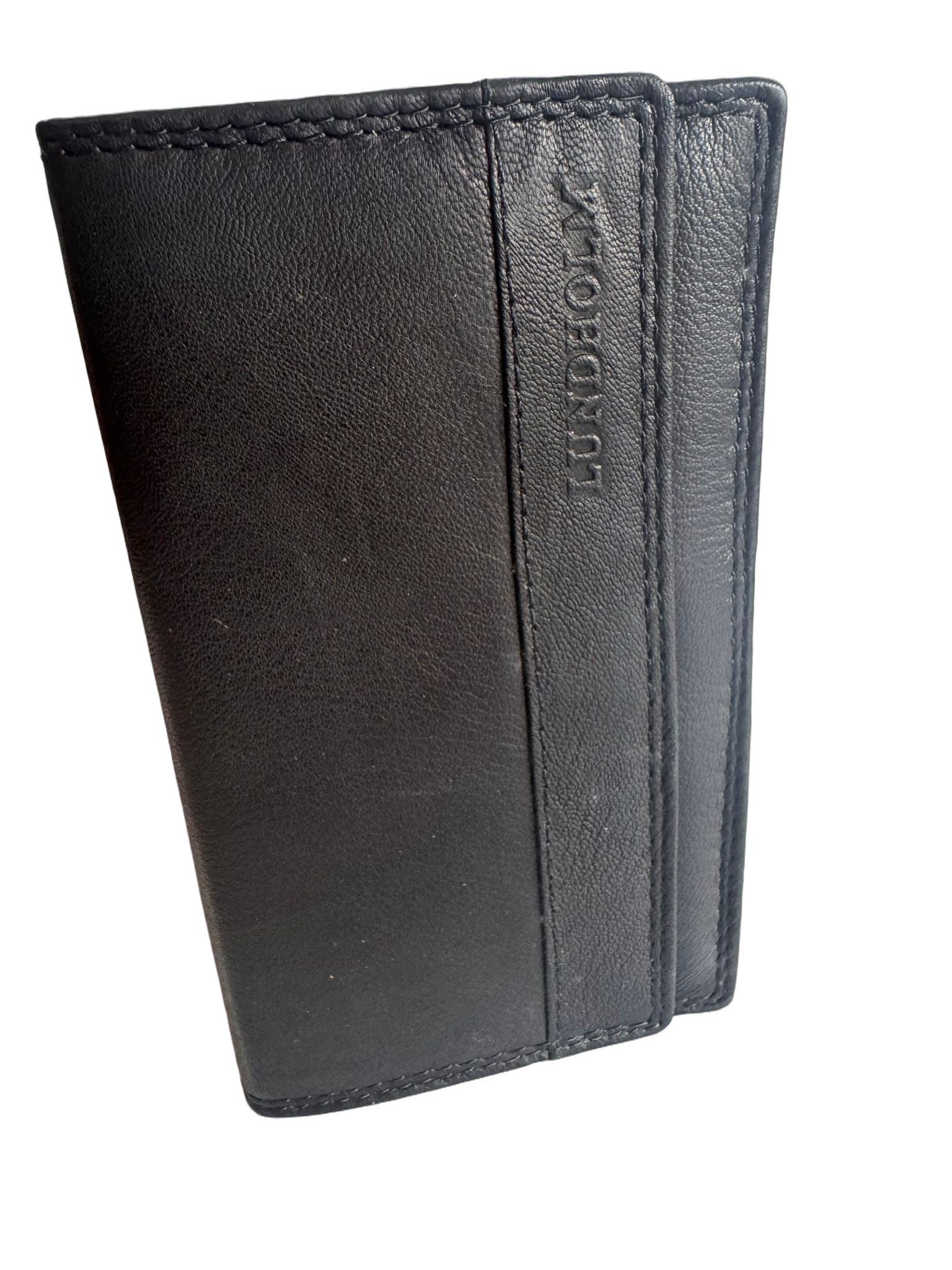 Hochwertige Unisex Geldbörse aus Kalbsleder (Unisex Geldbörse 16x10x3 tt) - Schwarz