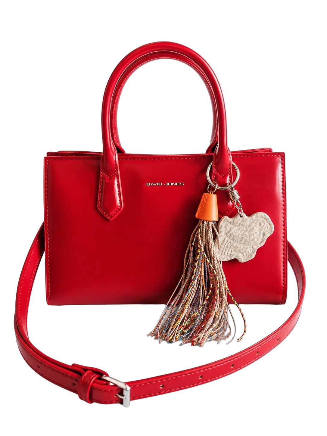 Elegante Damen Henkeltasche von David Jones (25x16) - Rot