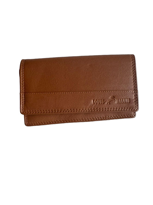 Hochwertige Unisex Geldbörse aus Kalbsleder (Unisex Geldbörse 16x9x4) - Braun_Cognac