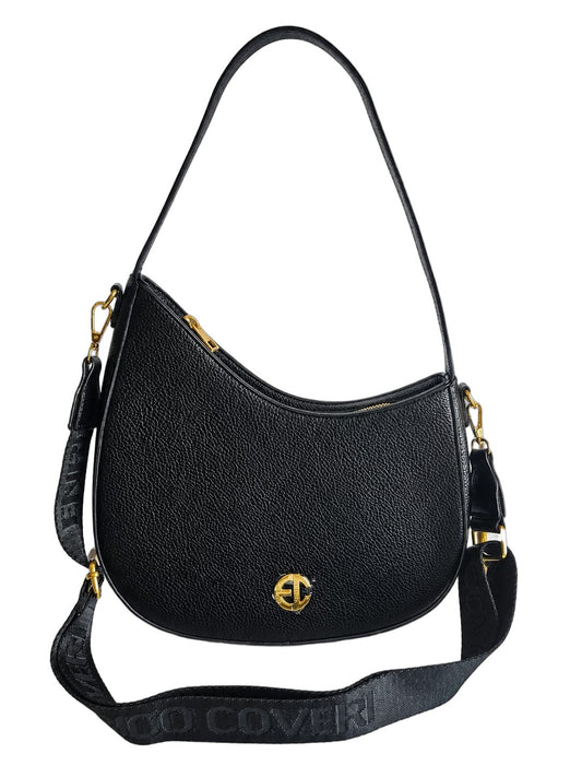 Elegante Damen Henkeltasche von Enrico Coveri (29x27) - Schwarz