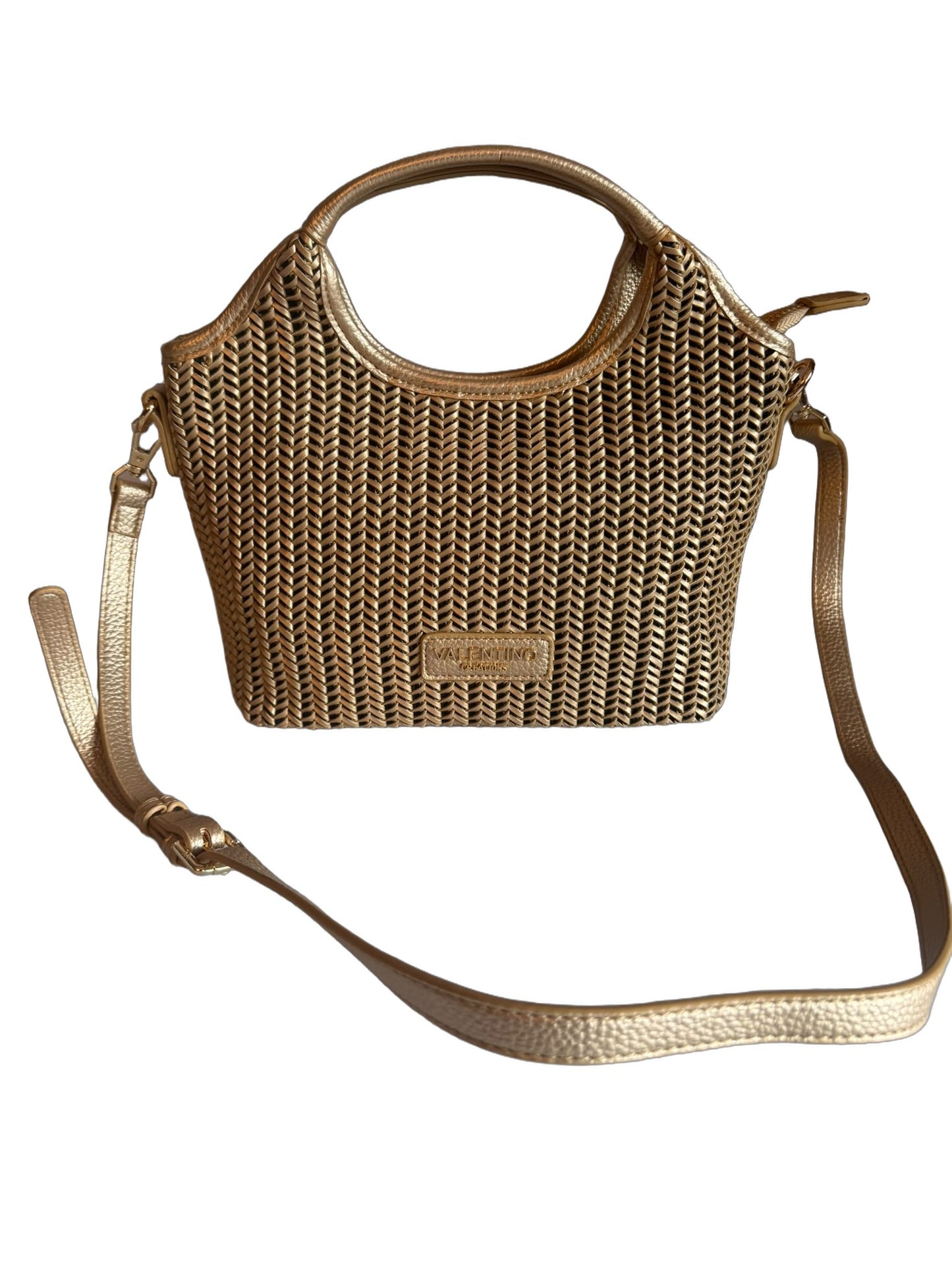 Elegante Damen Shopper von Valentino Creations (34x26x12) - Gold