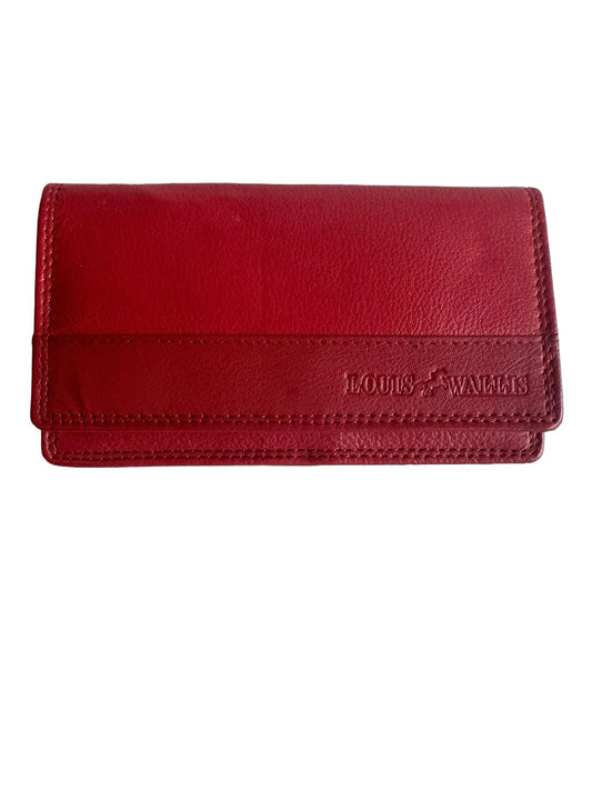 Hochwertige Unisex Geldbörse aus Kalbsleder (Unisex Geldbörse 16x10x3 aa) - Rot