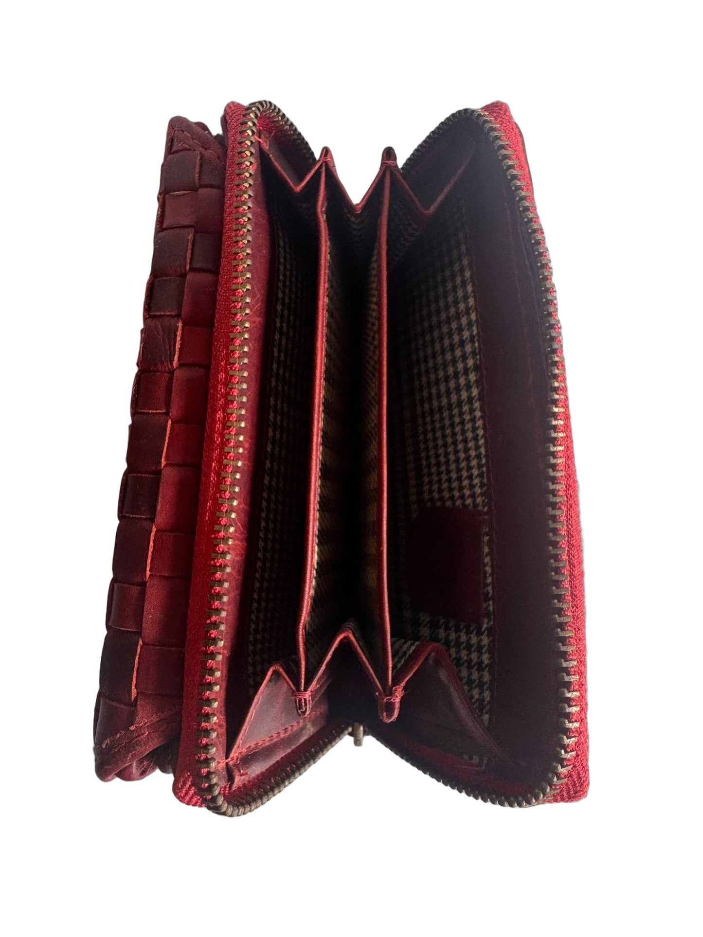 Hochwertige Unisex Geldbörse aus Kalbsleder (Unisex Geldbörse 14x10x3) - Rot