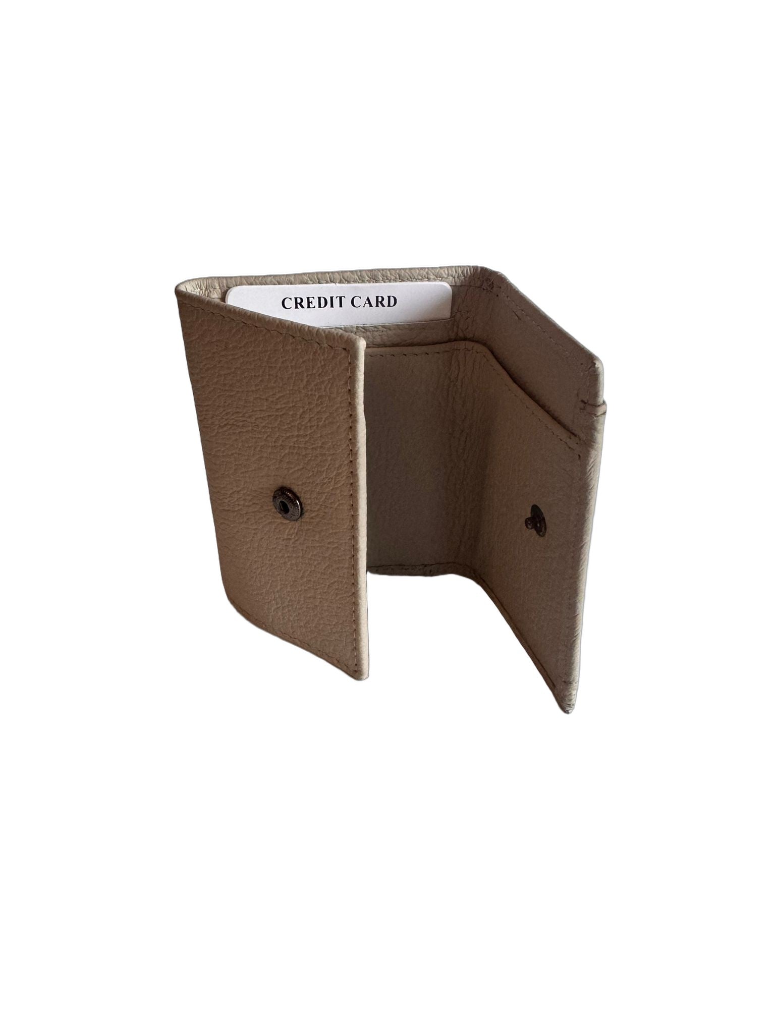 Hochwertige Unisex Geldbörse aus Kalbsleder (Unisex Geldbörse 9.5x7x1) - Beige