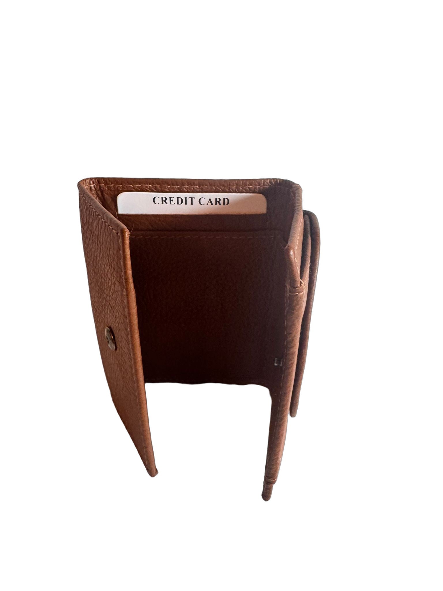 Hochwertige Unisex Geldbörse aus Kalbsleder (Unisex Geldbörse 9.5x7x1) - Braun