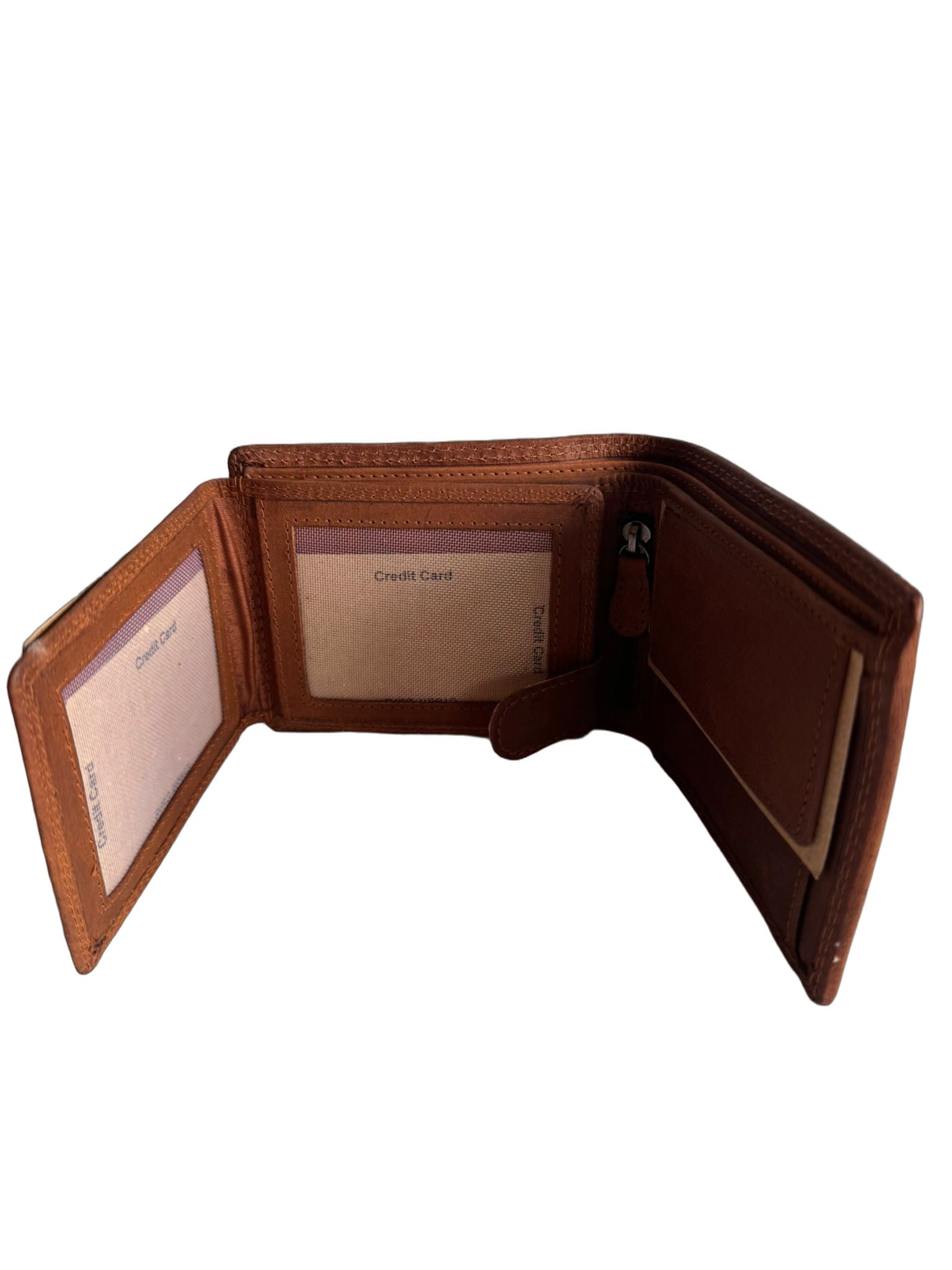 Hochwertige Geldbörse aus Kalbsleder mit Adler-Motiv (Unisex Geldbörse 12x10x2) - Braun_Adler
