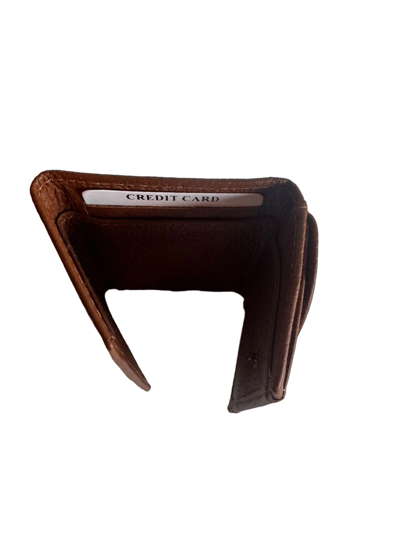 Hochwertige Unisex Geldbörse aus Kalbsleder (Unisex Geldbörse 9.5x7x1) - Braun