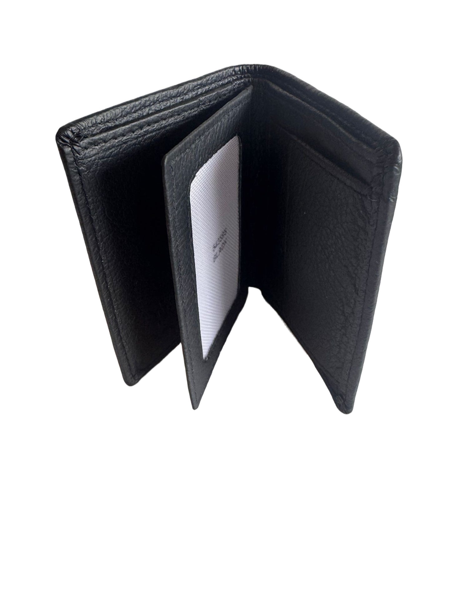 Hochwertige Unisex Geldbörse aus Kalbsleder (Unisex Geldbörse 7.5x9.5x1) - Schwarz
