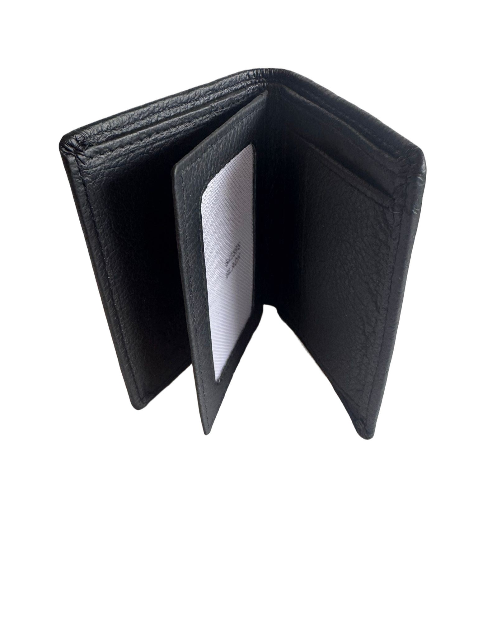 Hochwertige Unisex Geldbörse aus Kalbsleder (Unisex Geldbörse 7.5x9.5x1) - Schwarz