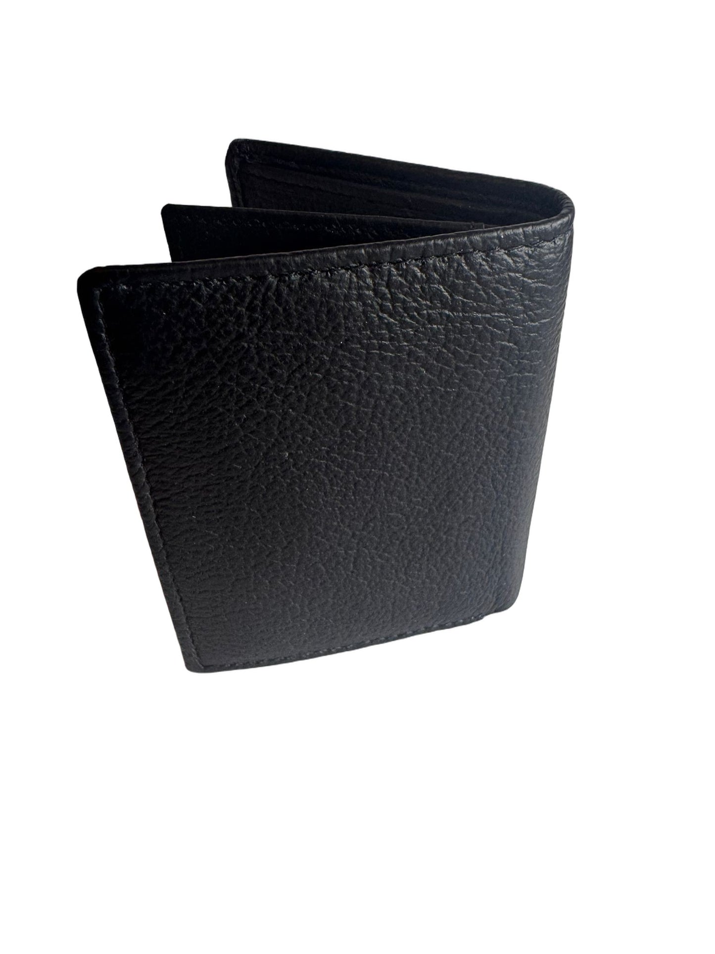 Hochwertige Unisex Geldbörse aus Kalbsleder (Unisex Geldbörse 7.5x9.5x1) - Schwarz