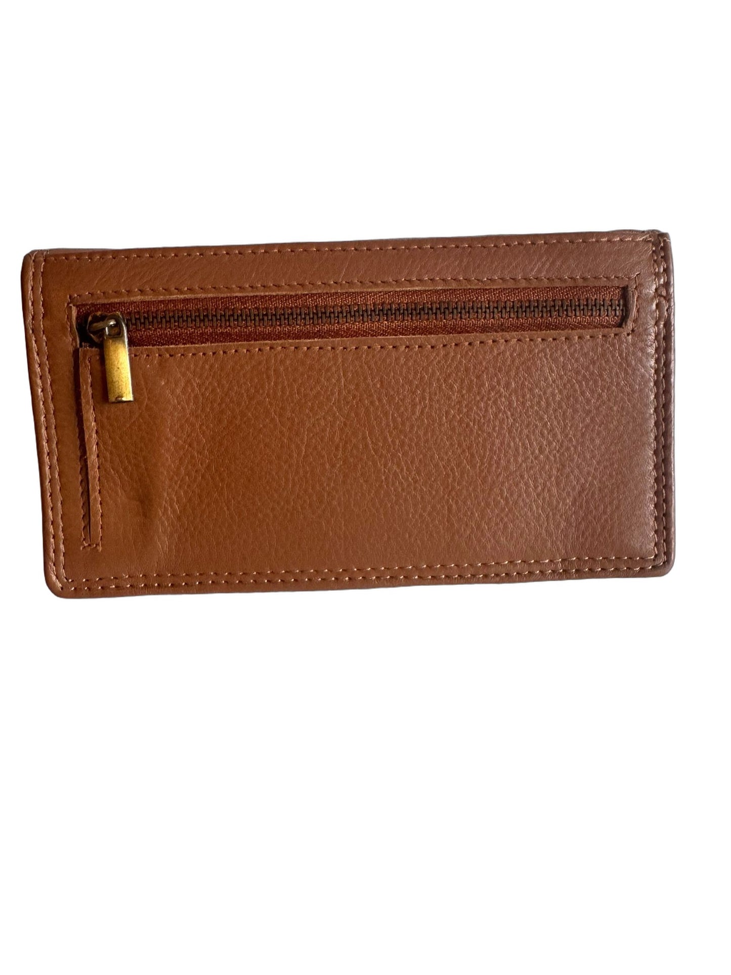 Hochwertige Unisex Geldbörse aus Kalbsleder (Unisex Geldbörse 16x9x4) - Braun_Cognac