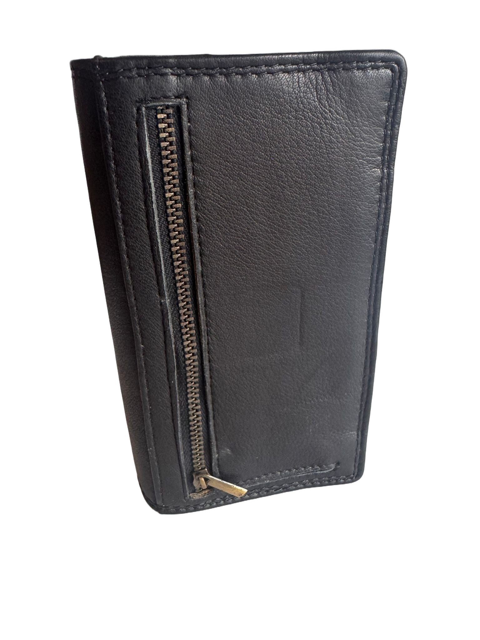 Hochwertige Unisex Geldbörse aus Kalbsleder (Unisex Geldbörse 16x10x3 tt) - Schwarz