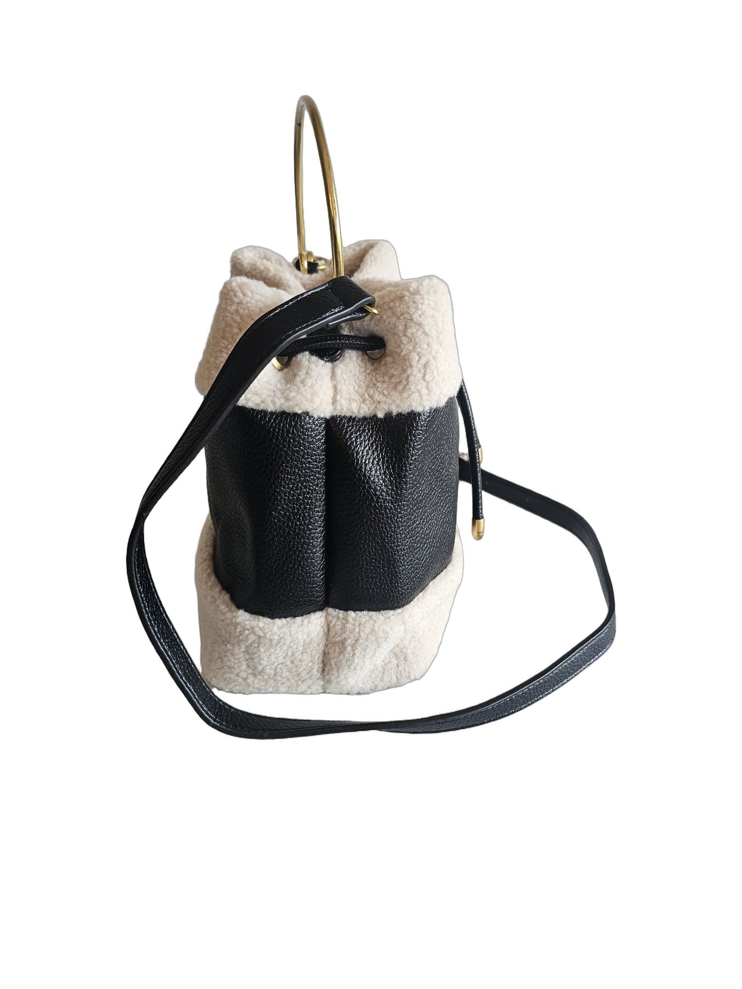 Elegante Damen Handtasche von Enrico Coveri (23x21) - Schwarz_Weiss
