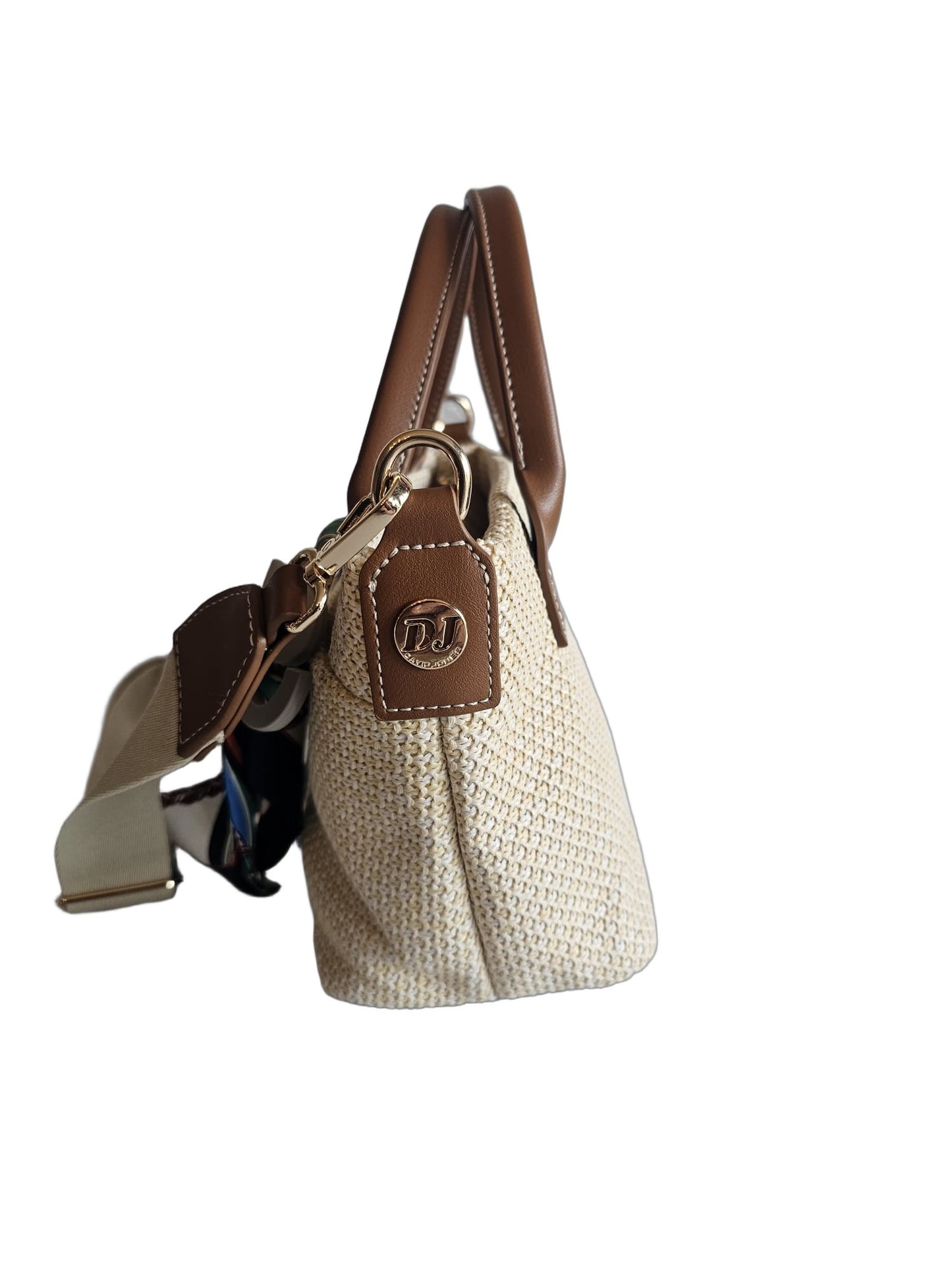 Elegante Damen Henkeltasche von David Jones (25x17) - Natur