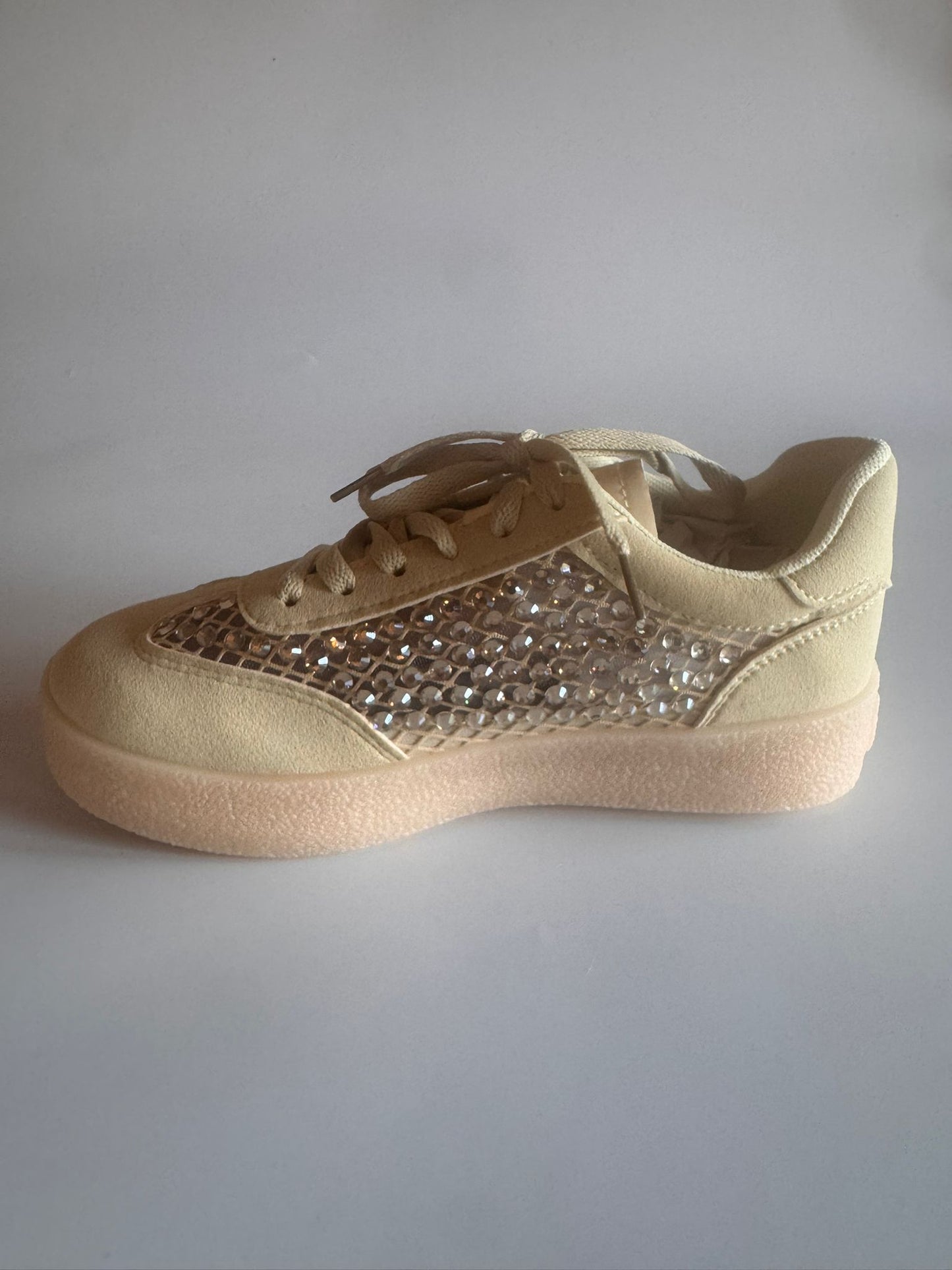 Damen Sneaker in Gelb mit Strass