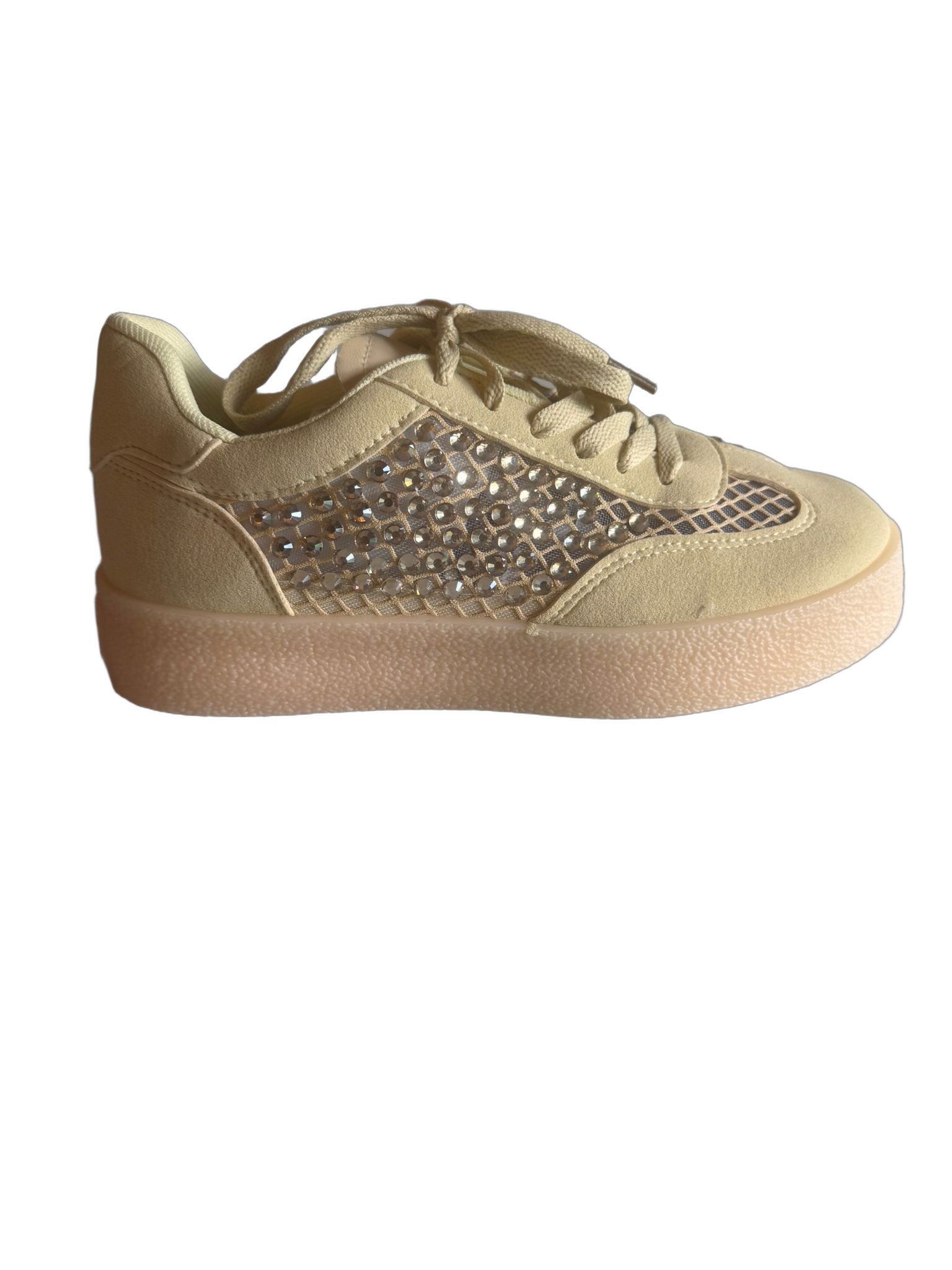 Damen Sneaker in Gelb mit Strass