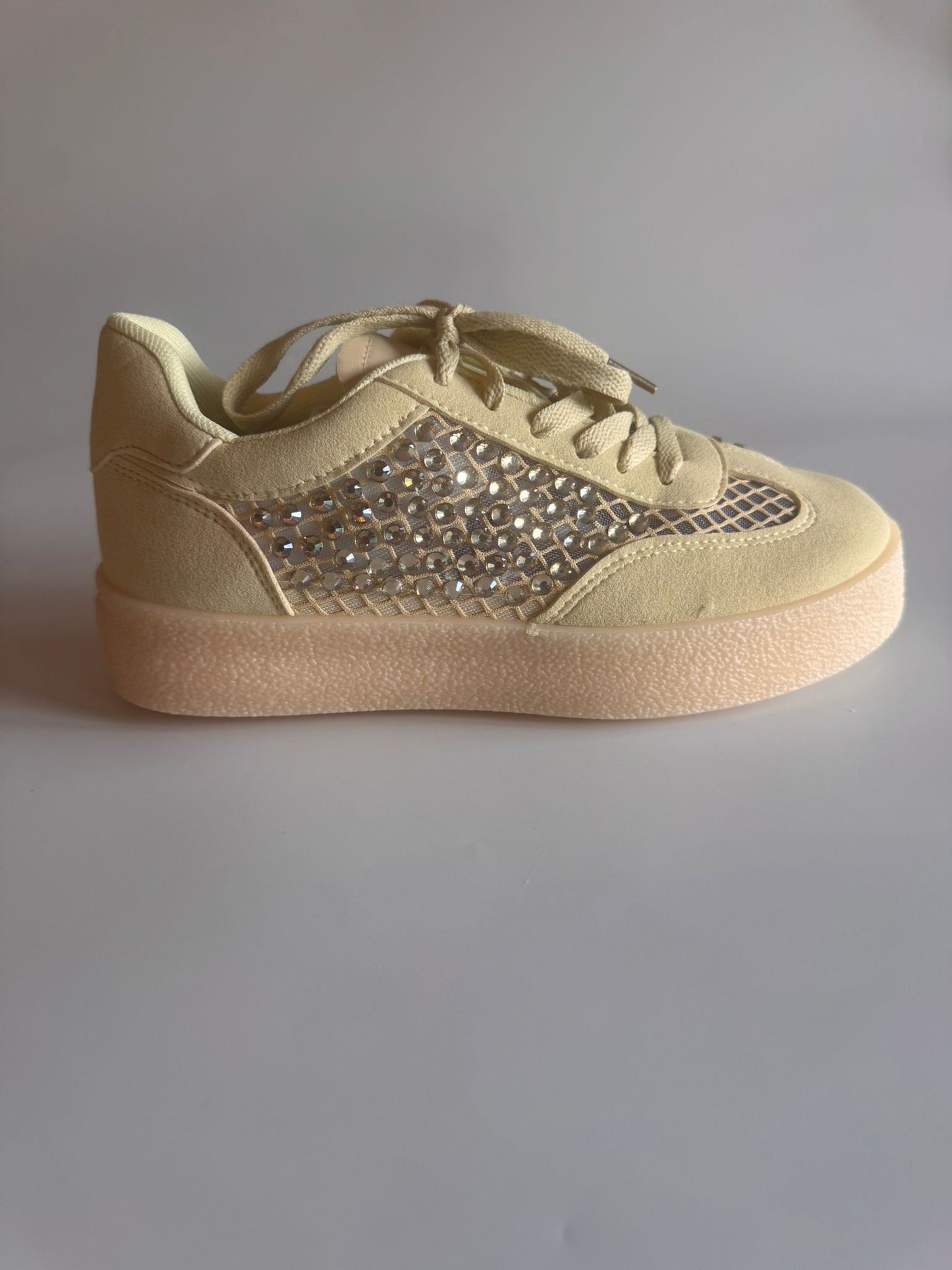 Damen Sneaker in Gelb mit Strass