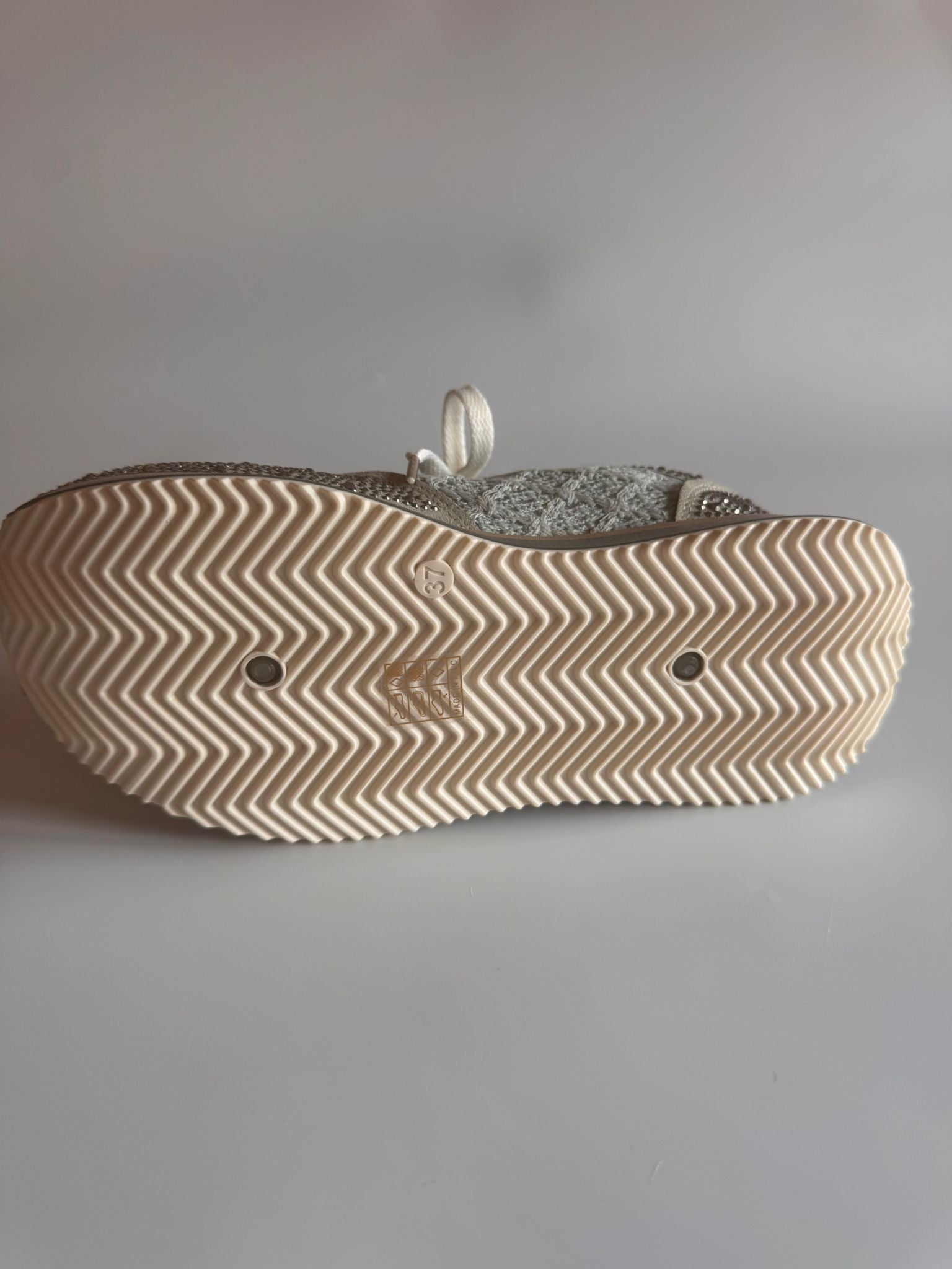 Damen Retro-Sneaker mit Strass in Grün