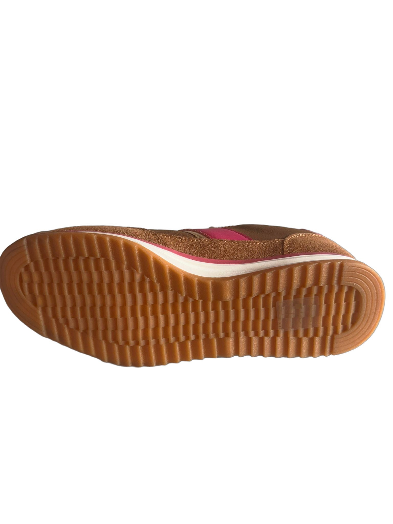Damen Retro-Sneaker in Braun mit Pink