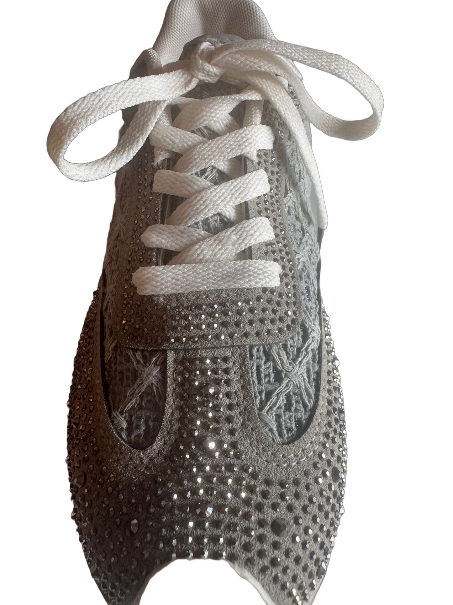 Damen Retro-Sneaker mit Strass in Grün
