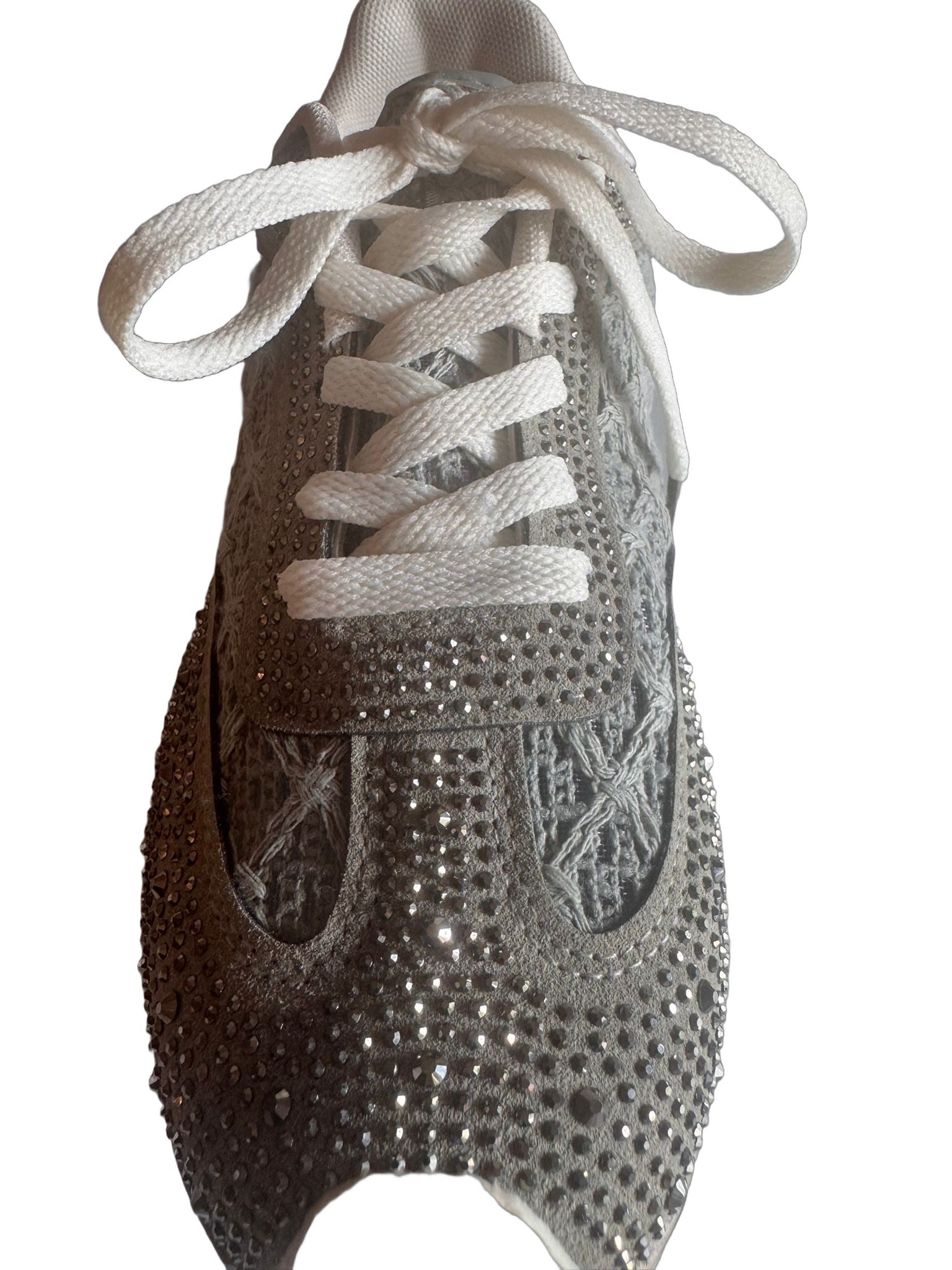 Damen Retro-Sneaker mit Strass in Grün